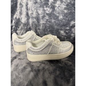 Wild Pair White and Silver Glitter Sneakers